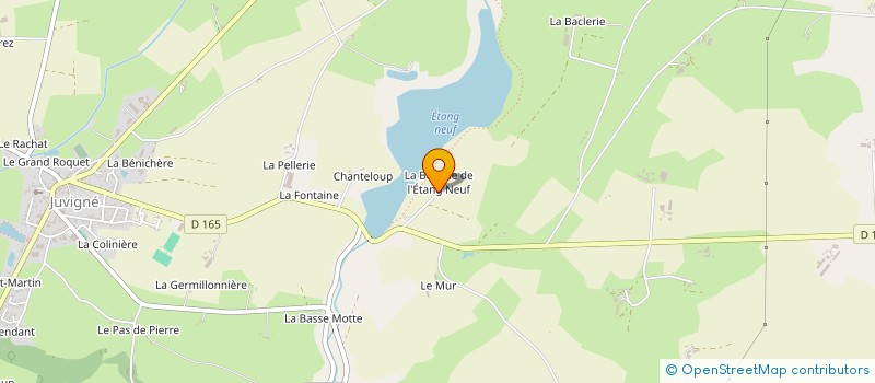 localisation de l'entreprise EXPLOITATION AGRICOLE A RESPONSABILITE LIMITEE DE L ETANG NEUF à JUVIGNE