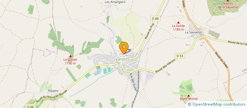 localisation de l'entreprise EXPLOITATION AGRICOLE A RESPONSABILITE LIMITEE DE LA AIDERIE à LANDOS