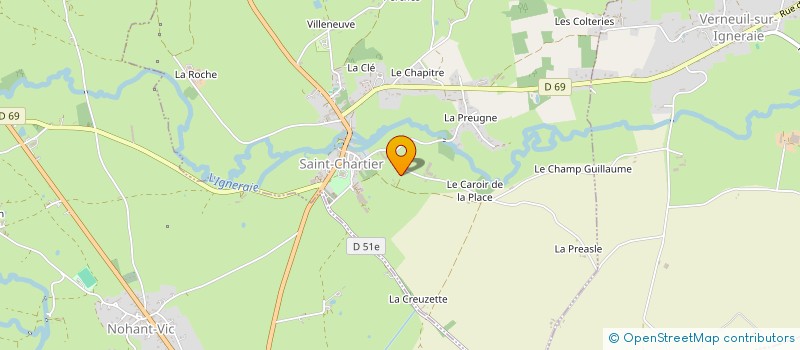 localisation de l'entreprise EXPLOITATION AGRICOLE A RESPONSABILITE LIMITEE DE LA BLETTERIE à SAINT-CHARTIER
