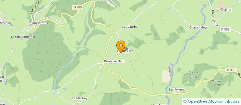 localisation de l'entreprise EXPLOITATION AGRICOLE A RESPONSABILITE LIMITEE DE LA BUSSIERE à SEMELAY