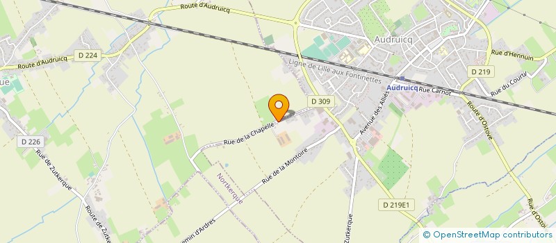 localisation de l'entreprise EXPLOITATION AGRICOLE A RESPONSABILITE LIMITEE DE LA CHAPELLE à AUDRUICQ