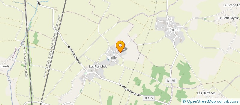 localisation de l'entreprise EXPLOITATION AGRICOLE A RESPONSABILITE LIMITEE DE LA CHARTRIE à FONTENILLE