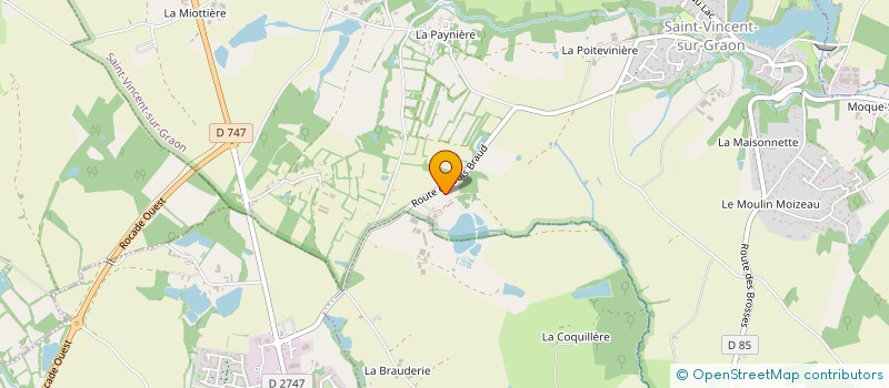 localisation de l'entreprise EXPLOITATION AGRICOLE A RESPONSABILITE LIMITEE DE LA CHENAIE à SAINT-VINCENT-SUR-GRAON
