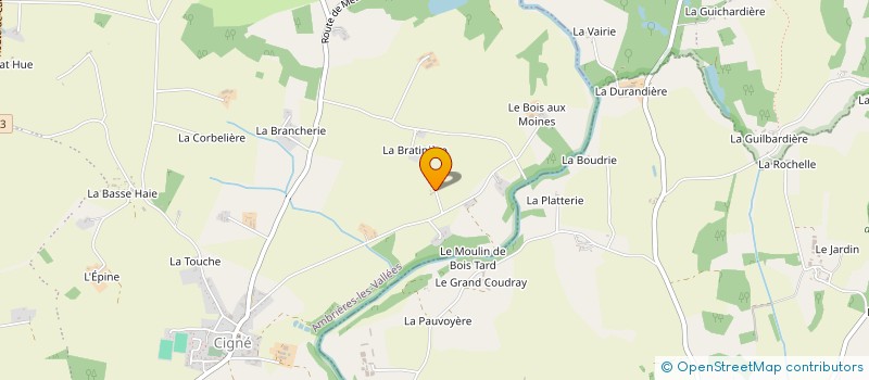 localisation de l'entreprise EXPLOITATION AGRICOLE A RESPONSABILITE LIMITEE DE LA CHEVALERIE à AMBRIERES-LES-VALLEES