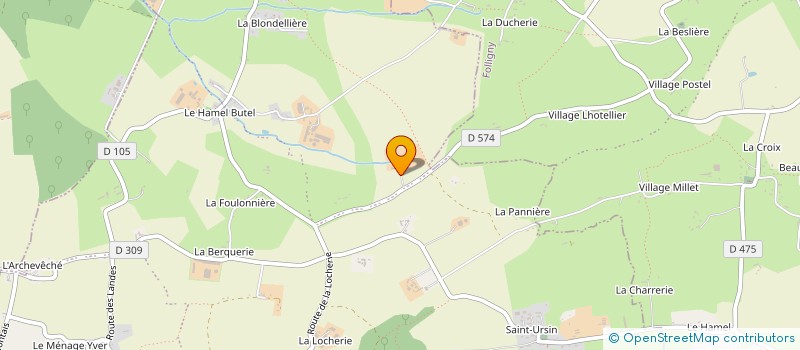 localisation de l'entreprise EXPLOITATION AGRICOLE A RESPONSABILITE LIMITEE DE LA COMTERIE à SAINT-JEAN-DES-CHAMPS