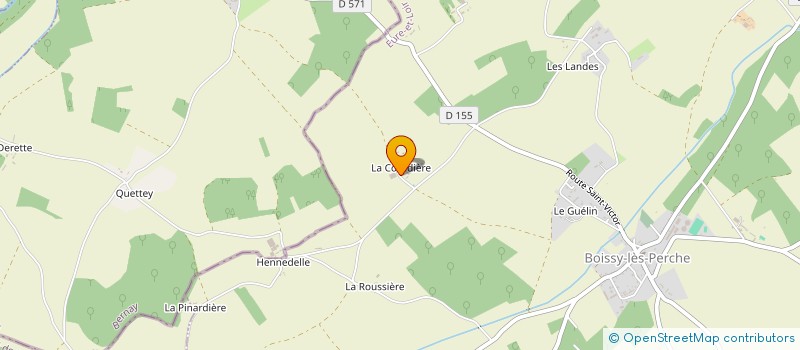 localisation de l'entreprise EXPLOITATION AGRICOLE A RESPONSABILITE LIMITEE DE LA COURDIERE à BOISSY-LES-PERCHE