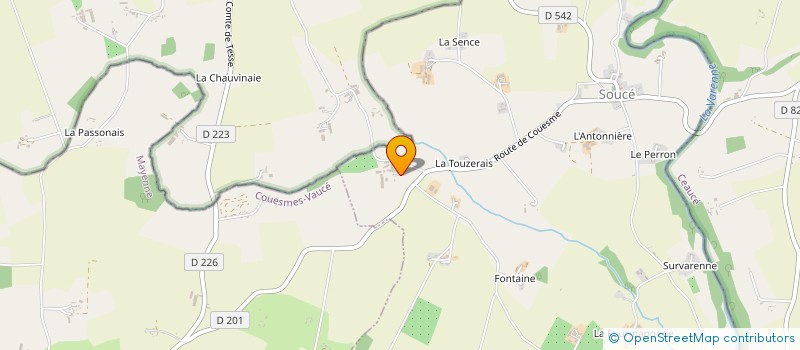localisation de l'entreprise EXPLOITATION AGRICOLE A RESPONSABILITE LIMITEE DE LA GERAUDAIS à SOUCE