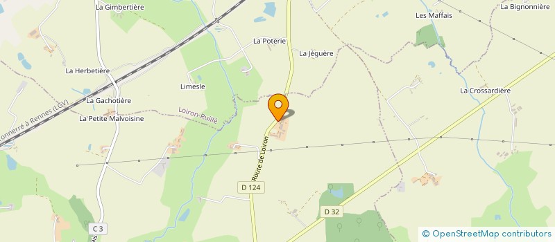 localisation de l'entreprise EXPLOITATION AGRICOLE A RESPONSABILITE LIMITEE DE LA GUEFRIE  MONTJEAN