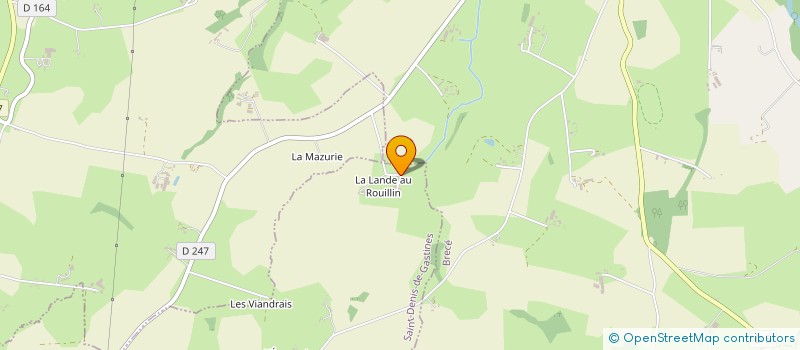 localisation de l'entreprise EXPLOITATION AGRICOLE A RESPONSABILITE LIMITEE DE LA LANDE AU ROULLIN à SAINT-DENIS-DE-GASTINES