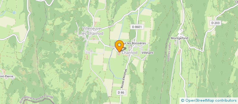 localisation de l'entreprise EXPLOITATION AGRICOLE A RESPONSABILITE LIMITEE DE LA MANCHE à CHARNOD