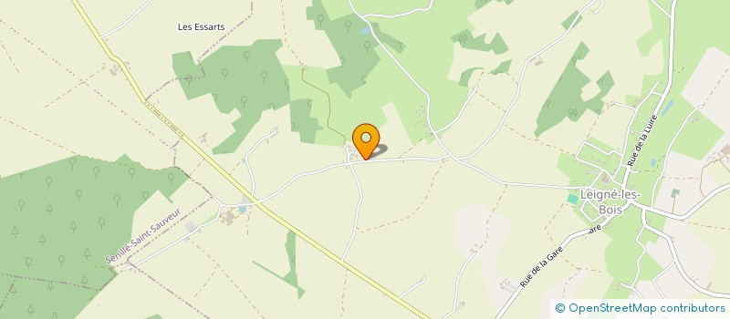 localisation de l'entreprise EXPLOITATION AGRICOLE A RESPONSABILITE LIMITEE DE LA MENAUDIERE  LEIGNE-LES-BOIS