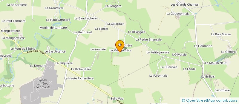 localisation de l'entreprise EXPLOITATION AGRICOLE A RESPONSABILITE LIMITEE DE LA MENOCHERE  LA CROIXILLE