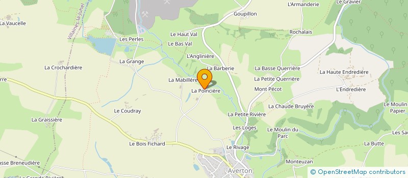 localisation de l'entreprise EXPLOITATION AGRICOLE A RESPONSABILITE LIMITEE DE LA POINCIERE à AVERTON