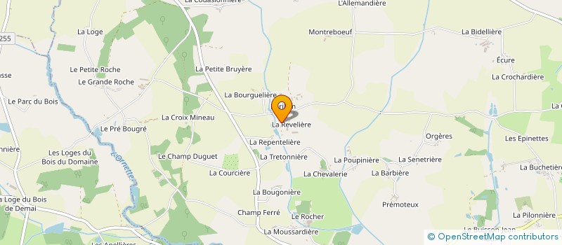 localisation de l'entreprise EXPLOITATION AGRICOLE A RESPONSABILITE LIMITEE DE LA REVELLIERE à SAINT-PIERRE-DES-NIDS