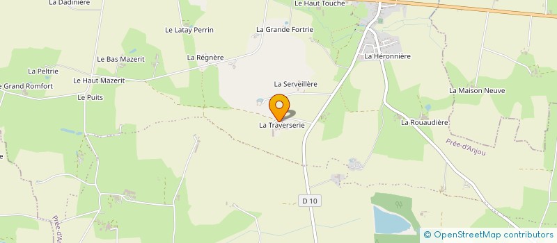localisation de l'entreprise EXPLOITATION AGRICOLE A RESPONSABILITE LIMITEE DE LA TRAVERSERIE à PREE-D'ANJOU