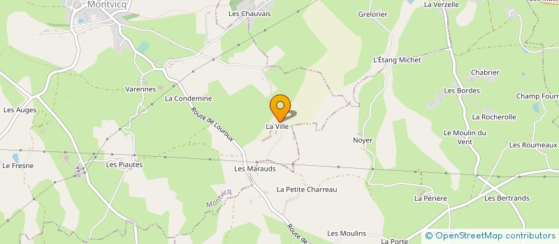 localisation de l'entreprise EXPLOITATION AGRICOLE A RESPONSABILITE LIMITEE DE LA VILLE à MONTVICQ
