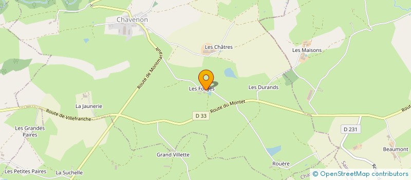 localisation de l'entreprise EXPLOITATION AGRICOLE A RESPONSABILITE LIMITEE DE LA VILLETTE à CHAVENON