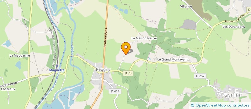 localisation de l'entreprise EXPLOITATION AGRICOLE A RESPONSABILITE LIMITEE DE MALLORGES à REUGNY