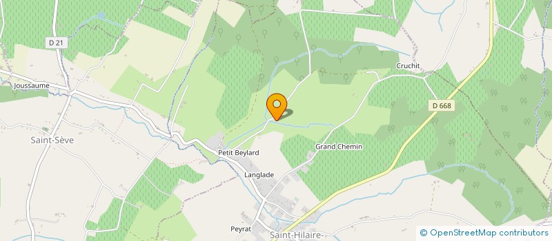 localisation de l'entreprise EXPLOITATION AGRICOLE A RESPONSABILITE LIMITEE DE PONCHEMIN ET PAR ABREVIATION EARL DE PONCHEMIN  ST-HILAIRE-DE-LA-NOAILLE