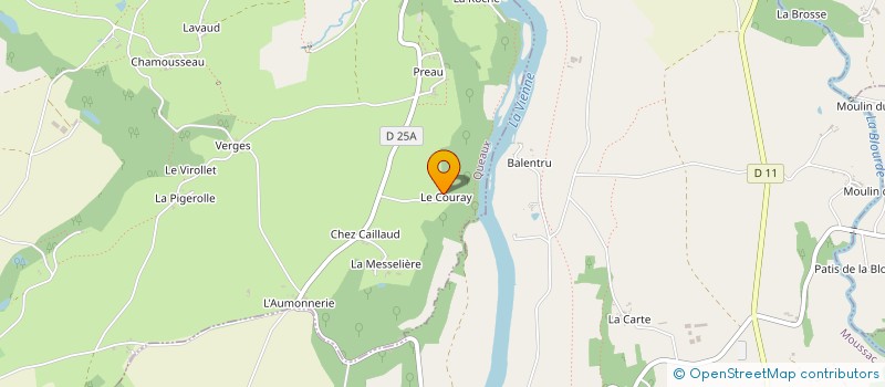 localisation de l'entreprise EXPLOITATION AGRICOLE A RESPONSABILITE LIMITEE DE PUY COURTET  MOUSSAC