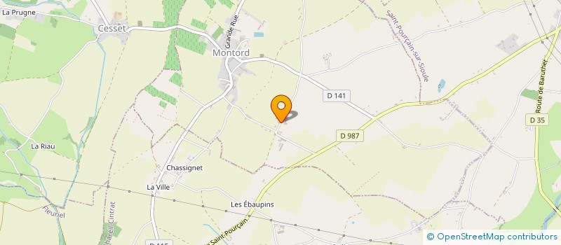 localisation de l'entreprise EXPLOITATION AGRICOLE A RESPONSABILITE LIMITEE DE RIOUSSE  MONTORD