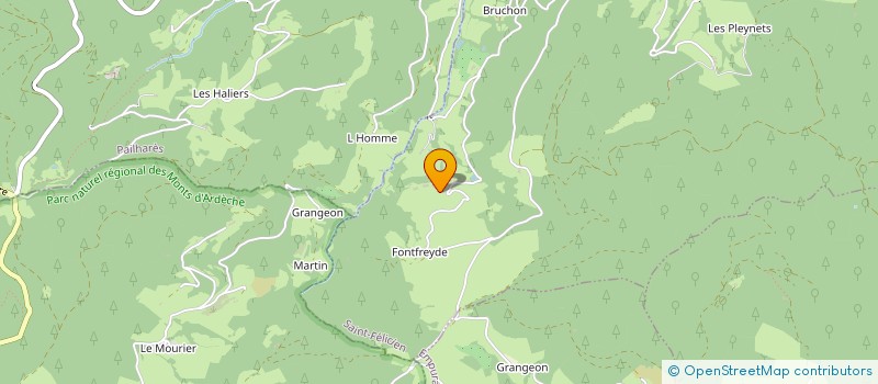 localisation de l'entreprise EXPLOITATION AGRICOLE A RESPONSABILITE LIMITEE DE VILLENEUVE à SAINT-FELICIEN