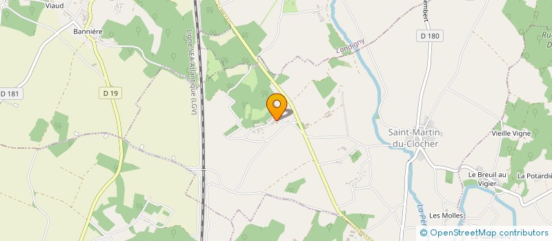 localisation de l'entreprise EXPLOITATION AGRICOLE A RESPONSABILITE LIMITEE DES 3 T  SAINT-MARTIN-DU-CLOCHER