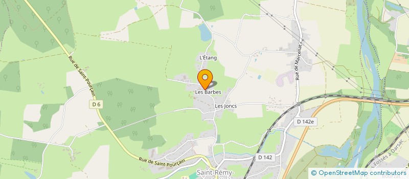 localisation de l'entreprise EXPLOITATION AGRICOLE A RESPONSABILITE LIMITEE DES BARBES  SAINT-REMY-EN-ROLLAT