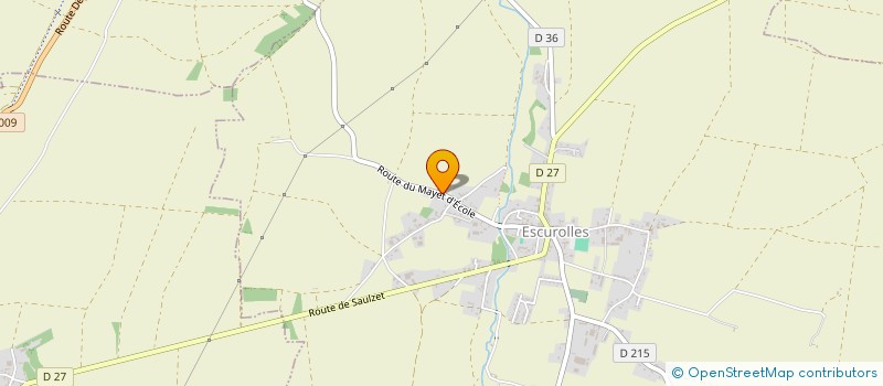 localisation de l'entreprise EXPLOITATION AGRICOLE A RESPONSABILITE LIMITEE DES BOULAIZES à ESCUROLLES