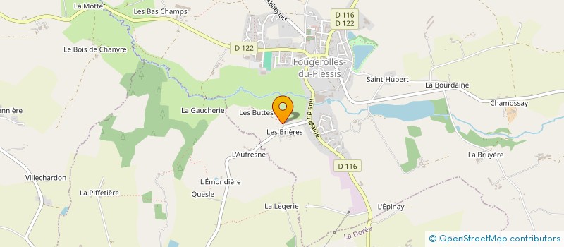 localisation de l'entreprise EXPLOITATION AGRICOLE A RESPONSABILITE LIMITEE DES BRIERES à FOUGEROLLES-DU-PLESSIS