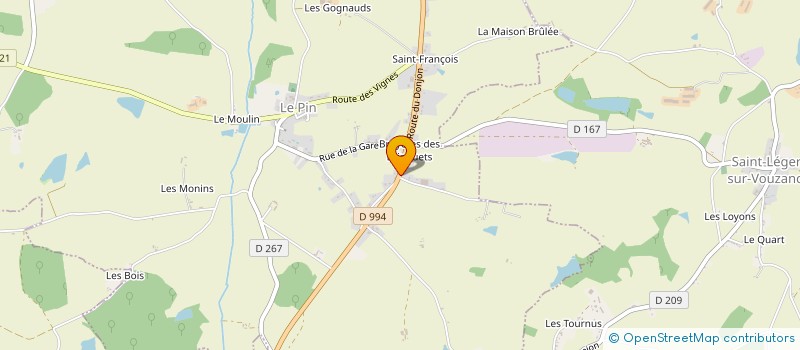 localisation de l'entreprise EXPLOITATION AGRICOLE A RESPONSABILITE LIMITEE DES BRINGUETS à LE PIN