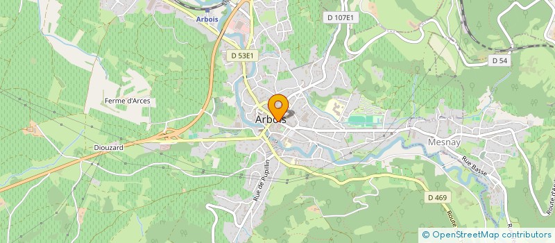 localisation de l'entreprise EXPLOITATION AGRICOLE A RESPONSABILITE LIMITEE DES CHEINTRES à VILLETTE-LES-ARBOIS