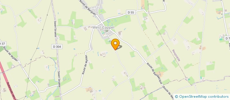 localisation de l'entreprise EXPLOITATION AGRICOLE A RESPONSABILITE LIMITEE DES CHEVREFEUILLES  WEST-CAPPEL