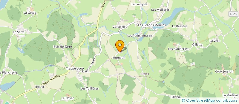 localisation de l'entreprise EXPLOITATION AGRICOLE A RESPONSABILITE LIMITEE DES CHEVRES FOLLES  GIBLES