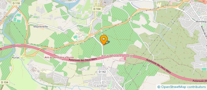 localisation de l'entreprise EXPLOITATION AGRICOLE A RESPONSABILITE LIMITEE DES COTEAUX DE LA CITE DE CARCASSONNE  CARCASSONNE