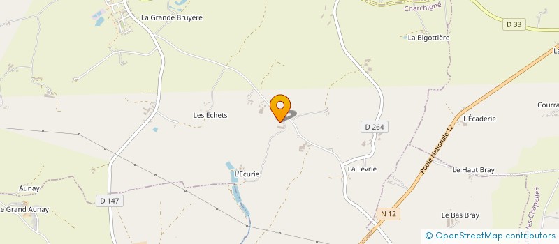 localisation de l'entreprise EXPLOITATION AGRICOLE A RESPONSABILITE LIMITEE DES ETANGS à CHARCHIGNE