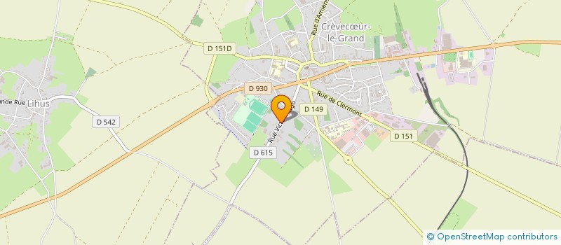 localisation de l'entreprise EXPLOITATION AGRICOLE A RESPONSABILITE LIMITEE DES FAVREUX  CREVECUR-LE-GRAND