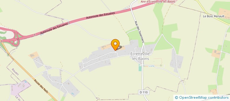 localisation de l'entreprise EXPLOITATION AGRICOLE A RESPONSABILITE LIMITEE DES GLANEURS  ECRETTEVILLE-LES-BAONS