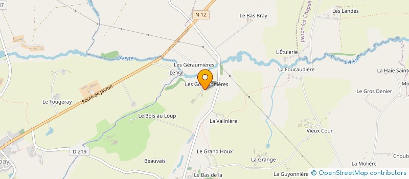 localisation de l'entreprise EXPLOITATION AGRICOLE A RESPONSABILITE LIMITEE DES GOUHONNIERES à LE HAM