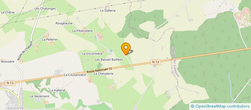 localisation de l'entreprise EXPLOITATION AGRICOLE A RESPONSABILITE LIMITEE DES HAUTES BAILLEES à VAUTORTE