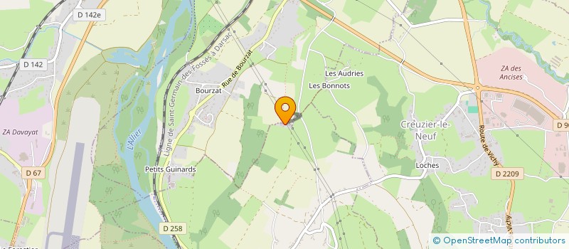 localisation de l'entreprise EXPLOITATION AGRICOLE A RESPONSABILITE LIMITEE DES JONCS à CUSSET