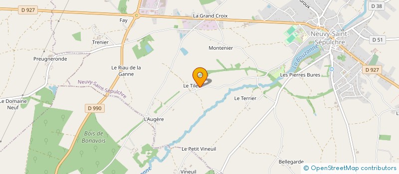 localisation de l'entreprise EXPLOITATION AGRICOLE A RESPONSABILITE LIMITEE DES TILETS à NEUVY-SAINT-SEPULCHRE