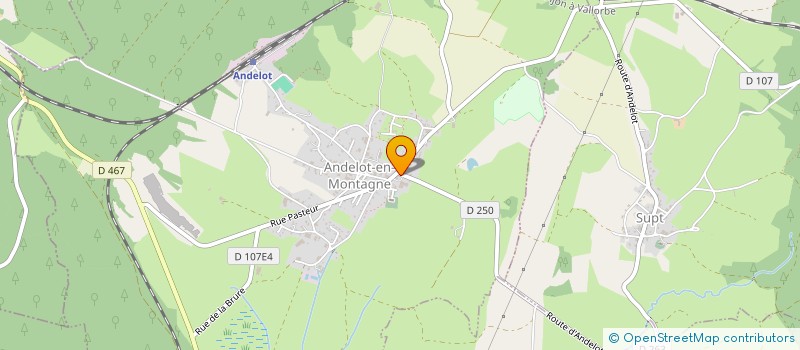 localisation de l'entreprise EXPLOITATION AGRICOLE A RESPONSABILITE LIMITEE DES TUILERIES à ANDELOT-EN-MONTAGNE