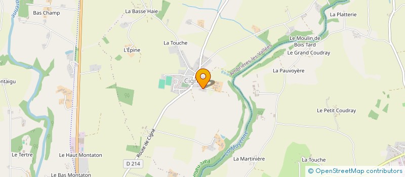 localisation de l'entreprise EXPLOITATION AGRICOLE A RESPONSABILITE LIMITEE DES YVETS à AMBRIERES-LES-VALLEES