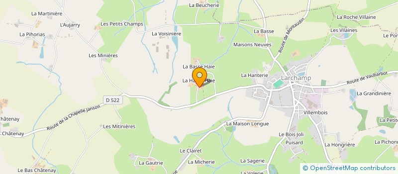 localisation de l'entreprise EXPLOITATION AGRICOLE A RESPONSABILITE LIMITEE DESTAIS  LARCHAMP