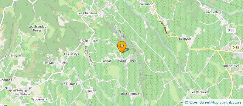 localisation de l'entreprise EXPLOITATION AGRICOLE A RESPONSABILITE LIMITEE DOMAINE DE LA RONZE BERNARDO SERAPHIN ET FILS  REGNIE-DURETTE