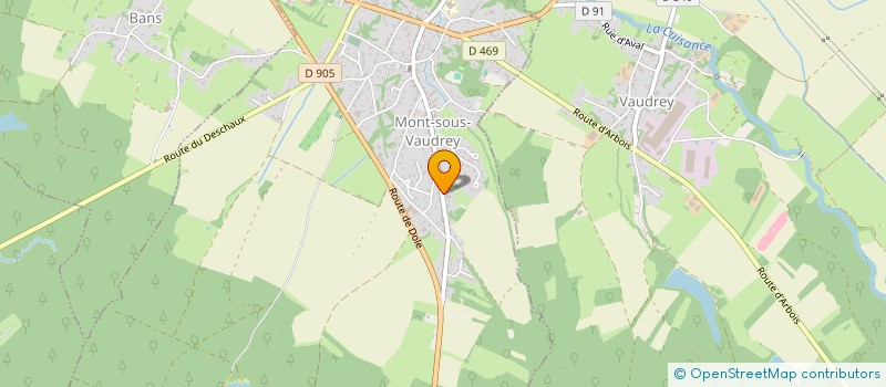 localisation de l'entreprise EXPLOITATION AGRICOLE A RESPONSABILITE LIMITEE DOMAINE LIGIER  MONT-SOUS-VAUDREY