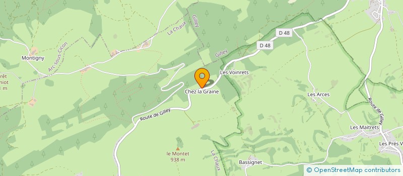 localisation de l'entreprise EXPLOITATION AGRICOLE A RESPONSABILITE LIMITEE DROZ-BARTHOLET à LA CHAUX