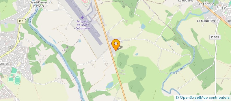 localisation de l'entreprise EXPLOITATION AGRICOLE A RESPONSABILITE LIMITEE DU BREIL  ENTRAMMES