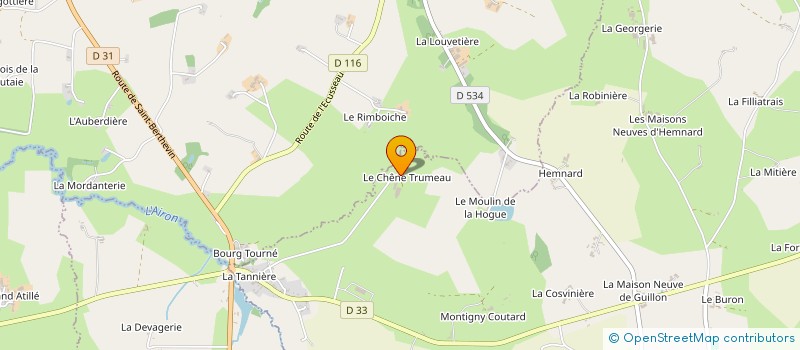 localisation de l'entreprise EXPLOITATION AGRICOLE A RESPONSABILITE LIMITEE DU CHENE à SAINT-BERTHEVIN-LA-TANNIERE